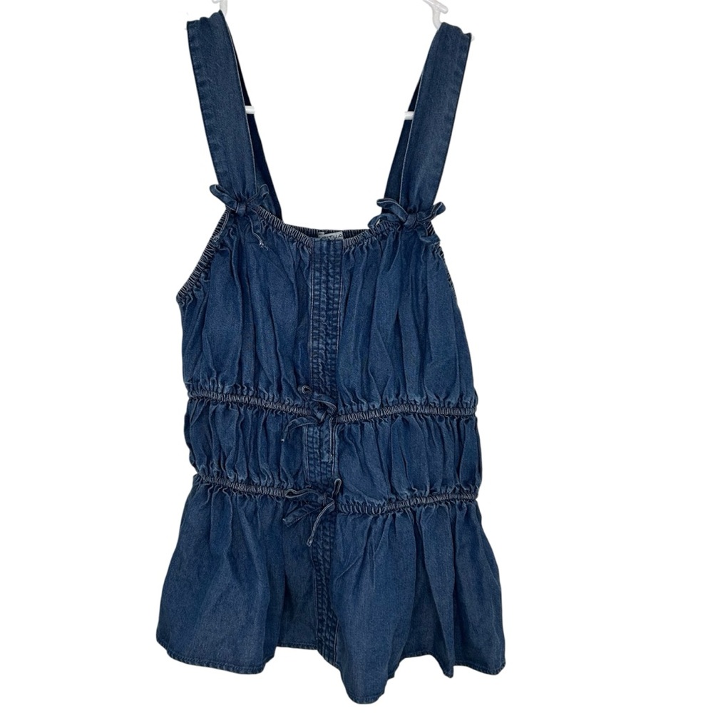 Habitual Kids Denim Top With Bows Girls Size 16 NWOT